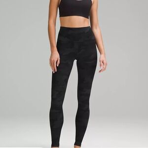 Lululemon Black Coal Camo Align High Rise Leggings size 10